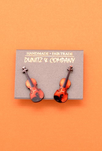 Violin Stud Earrings